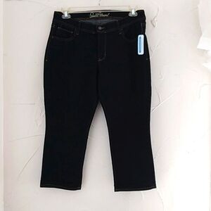 Old Navy Sweetheart Straight Crop Jeans‎ Size 12 Dark Wash Stretch NWOT